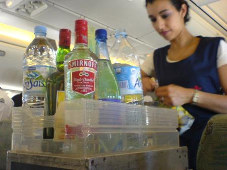 smirnoff et vodka en avion
